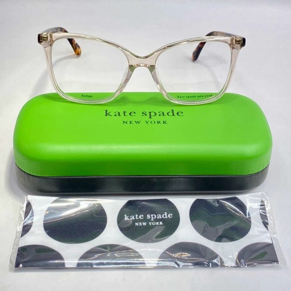 Kate Spade Darcie Transparent Eyeglasses with Green Case NWOT